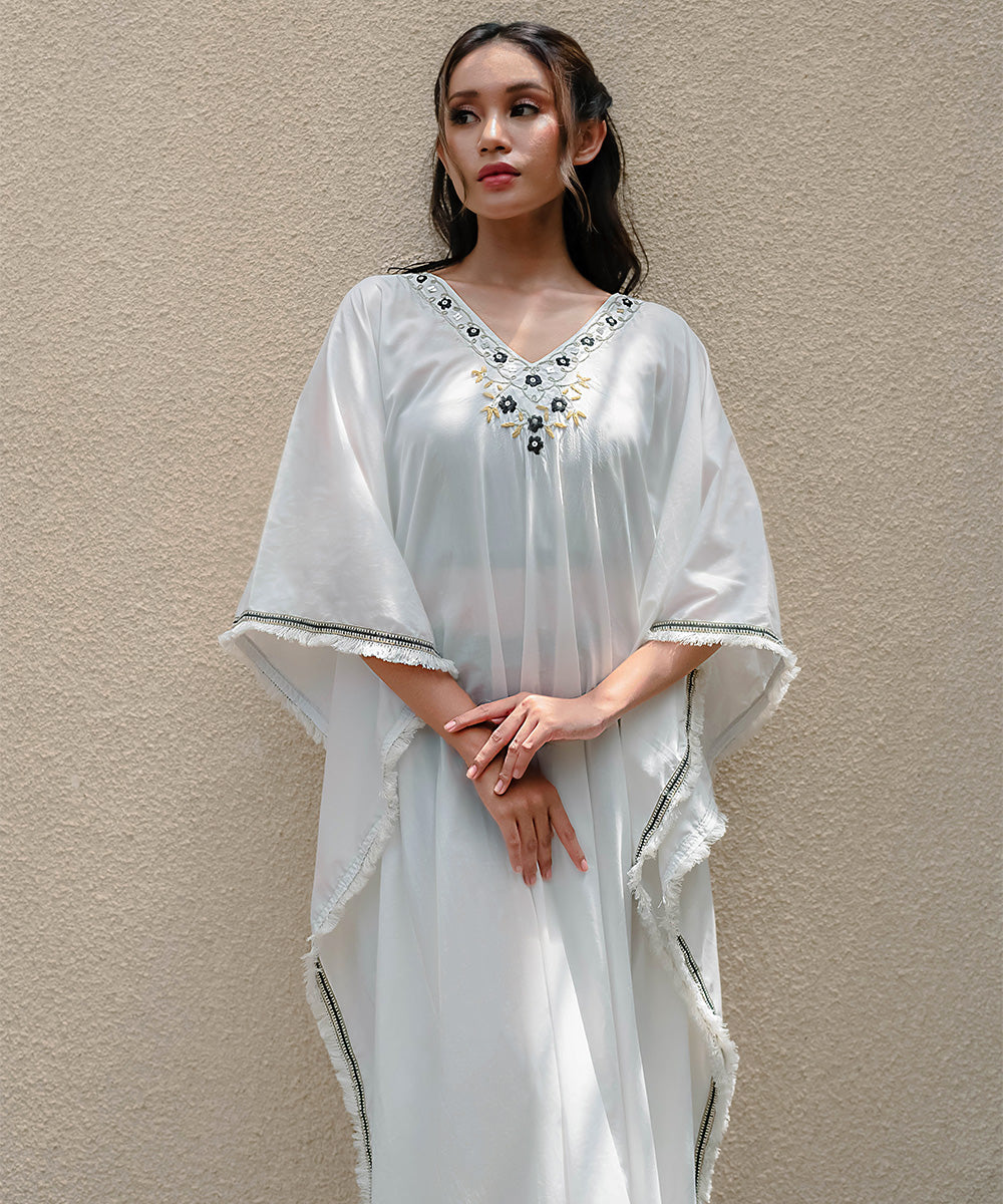 Fatimah Kaftan Off White Ramadan Edition By Coast Couture Bali
