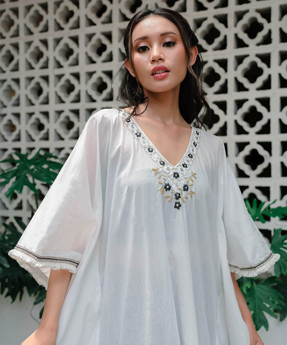 Fatimah Kaftan Off White Ramadan Edition By Coast Couture Bali