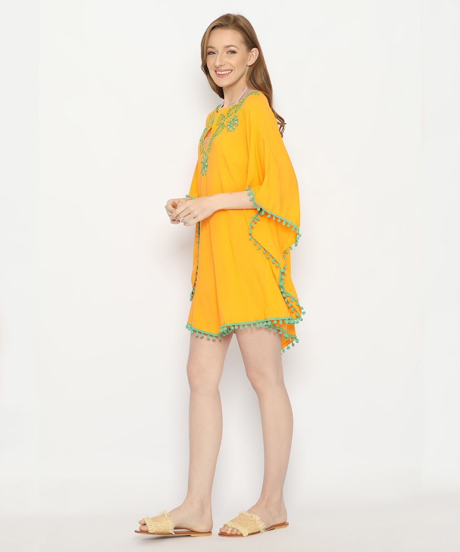 Kimlee Poncho Marigold Beachwear By Coast Couture Bali
