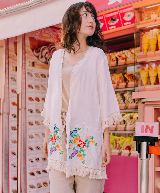 Yuko Kimono Off White Beachwear By Coast Couture Bali
