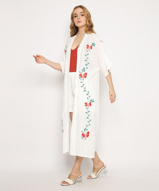 Anika Kimono Off White Beachwear By Coast Couture Bali
