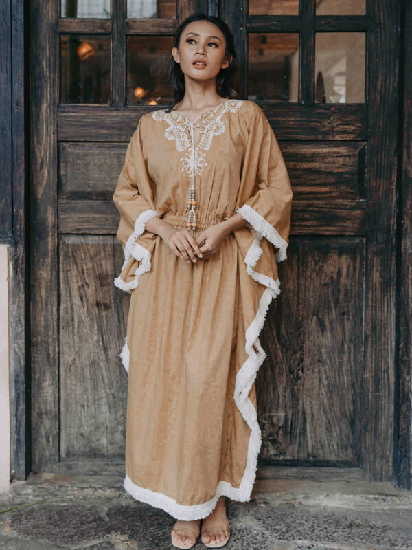 Jamaeela Long Dress Beige Ramadan Edition By Coast Couture Bali