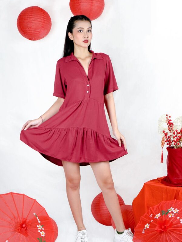 Shang Dress Maroon by Coast Couture Bali