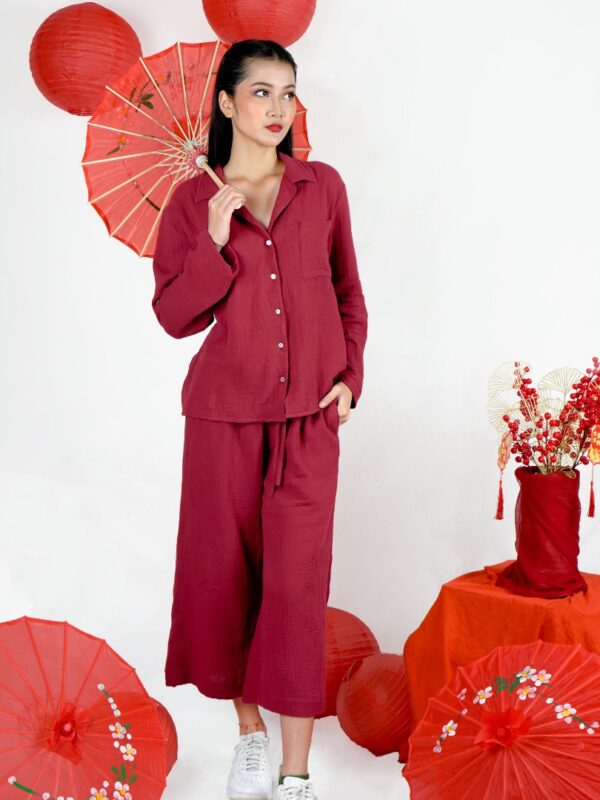 Nian Pant Maroon by Coast Couture Bali