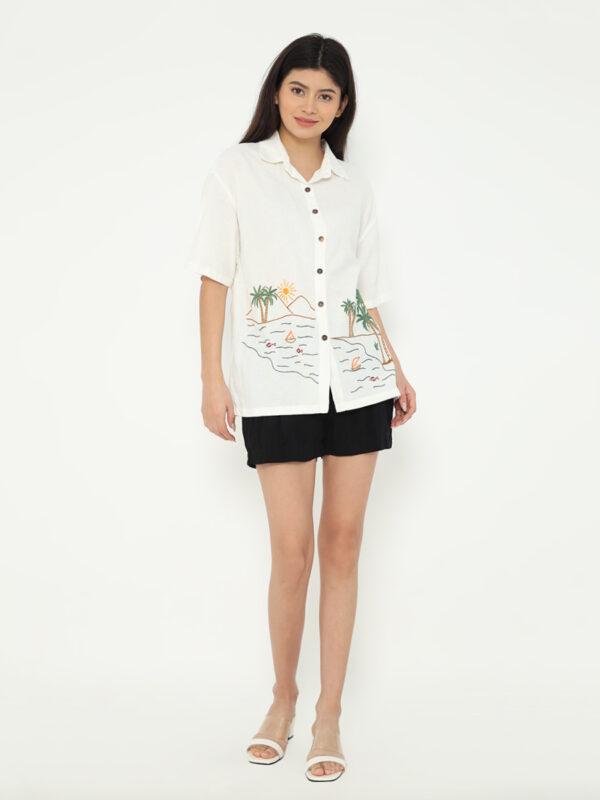 Penida Shirt Off White Beachwear By Coast Couture Bali
